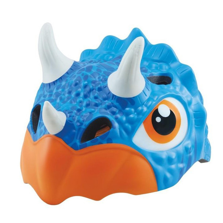Детский защитный шлем FANTASY GLOBBER 605-100 трицератоп, с фонариком, S/M 49-55см
