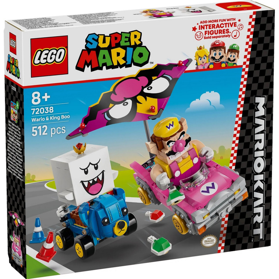 Конструктор Super Mario Mario Kart – Wario та King Boo LEGO 72038, 512 деталей