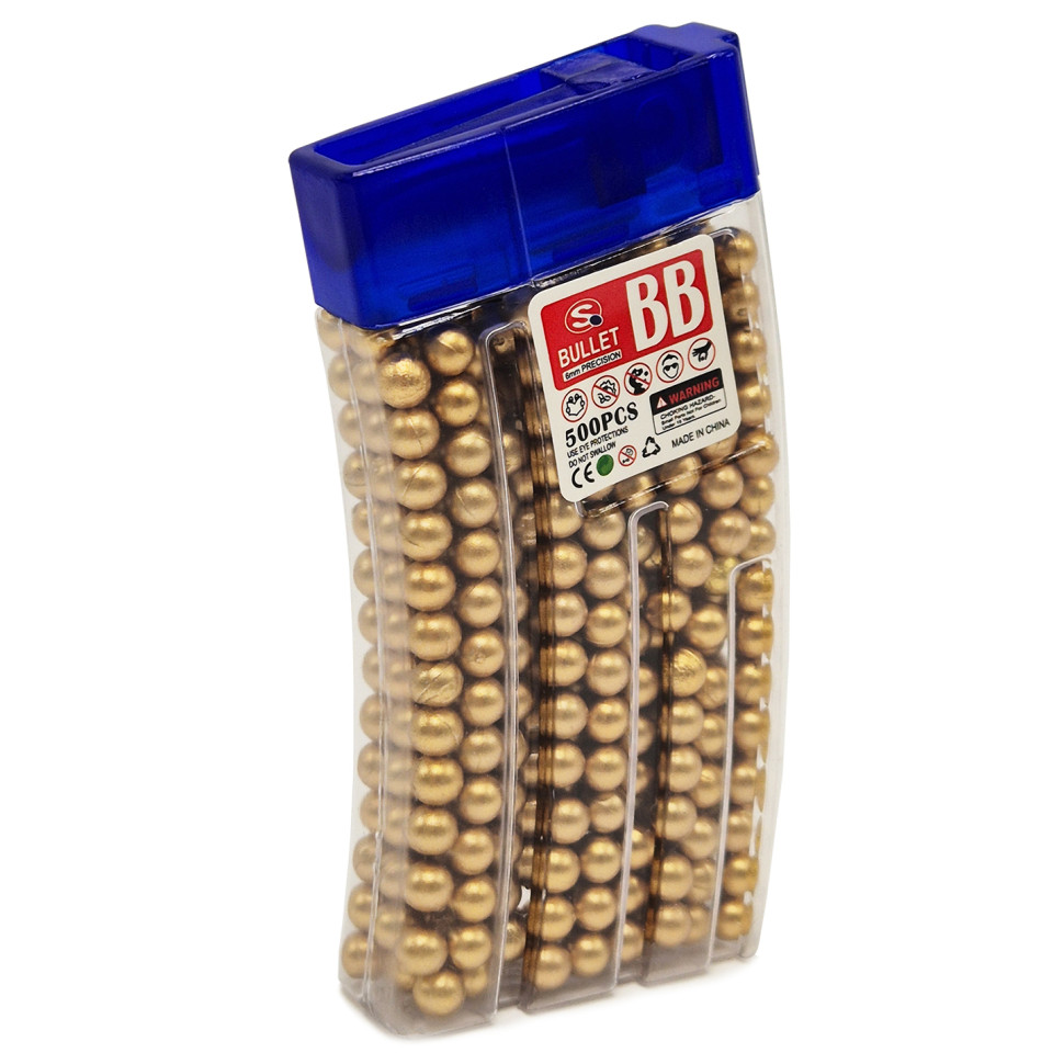 Пульки для детского оружия Bambi TD2023133(Gold) пластик 6 мм, 500 шт