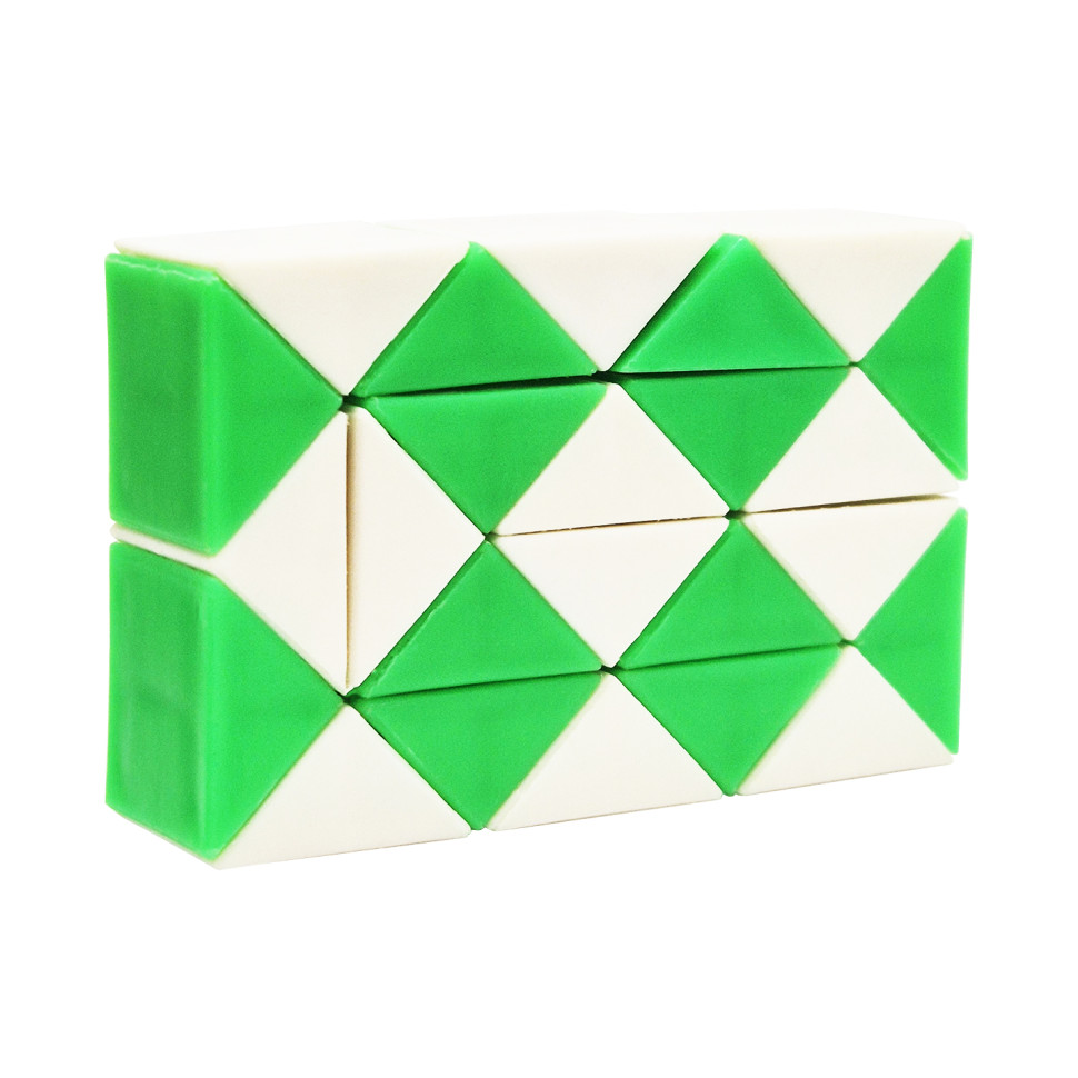 Головоломка Змійка Рубіка Bambi IGR67(Green) маленька 3,5x5,5 см, двокольорова