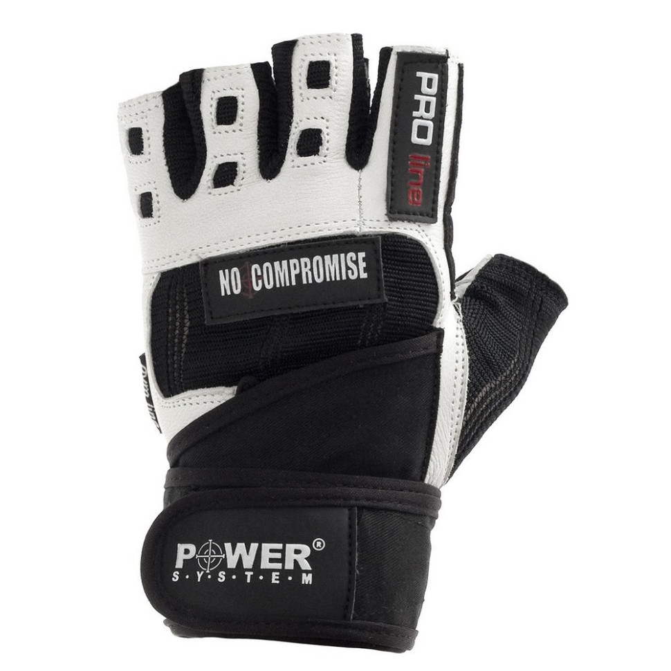 Рукавички для фітнесу No Compromise Power System PS-2700_M_Black-White, M 22 см