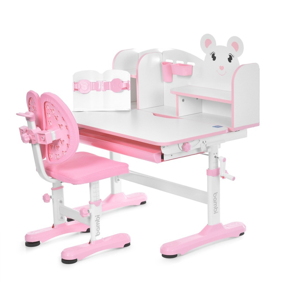 Дитяча Парта Bambi M 5800-8 рожевий, зі стільчиком