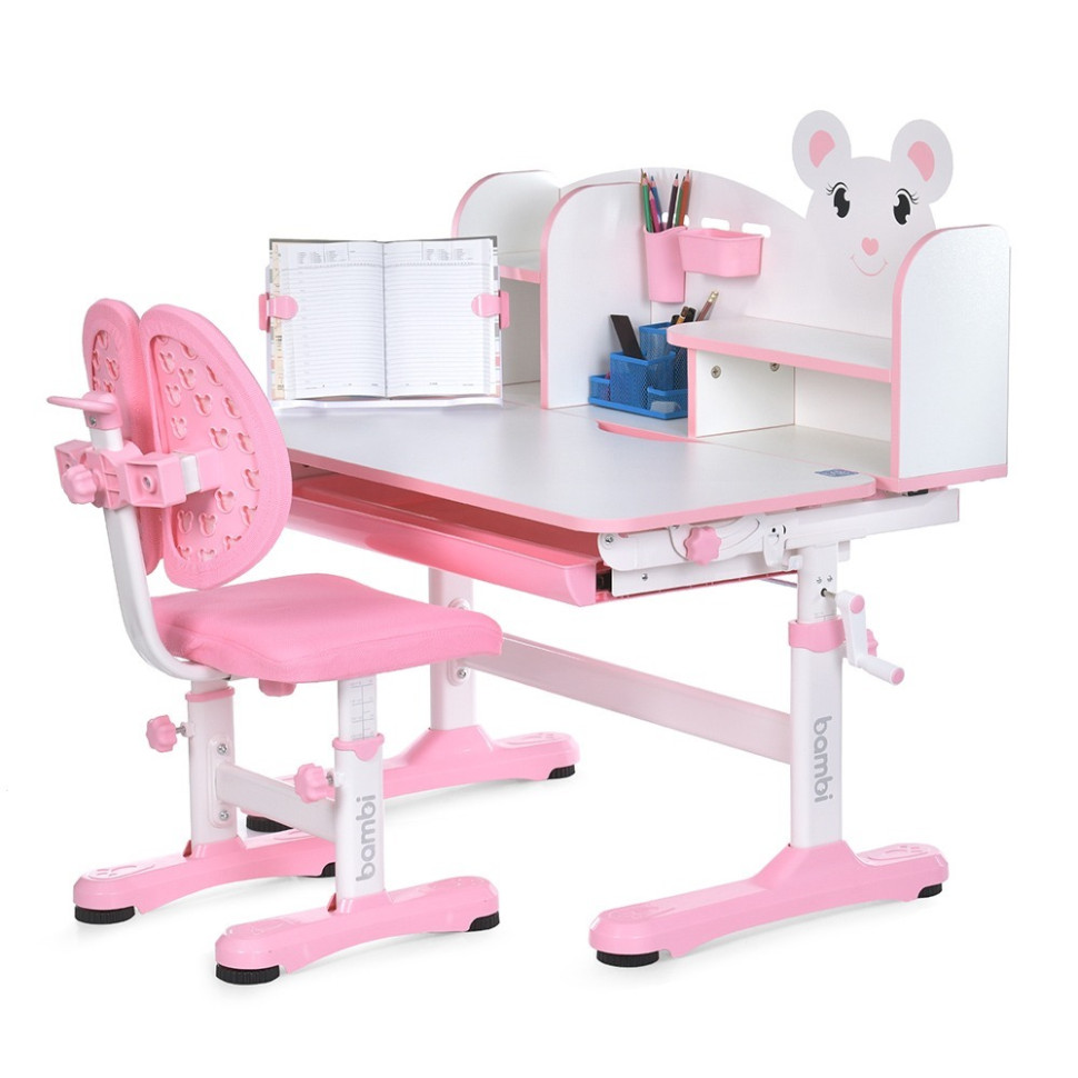 Дитяча Парта Bambi M 5800-8 рожевий, зі стільчиком