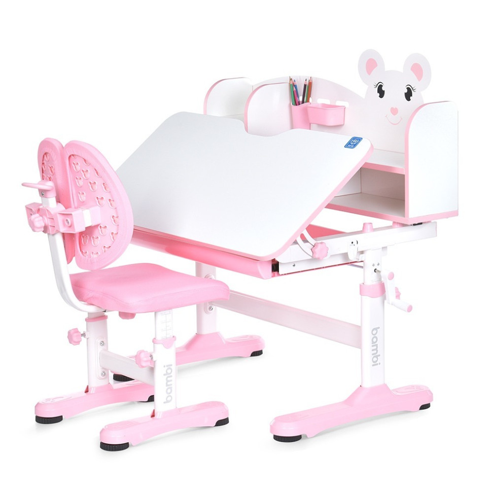 Дитяча Парта Bambi M 5800-8 рожевий, зі стільчиком