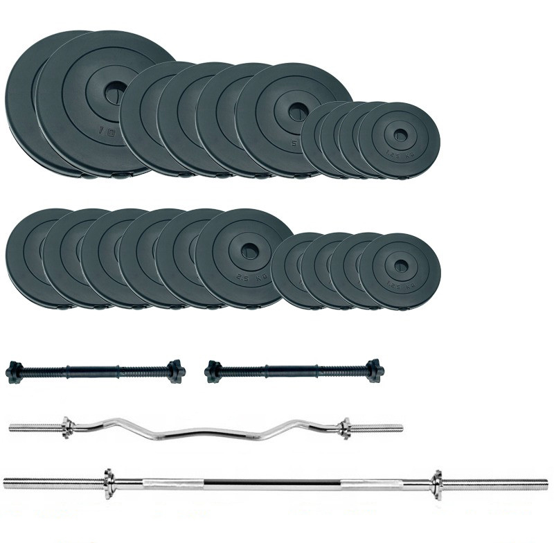 Набір штанг + гантелі Gym Set 2 Rock Pro Newt NE-PL-SET2-80, 80 кг
