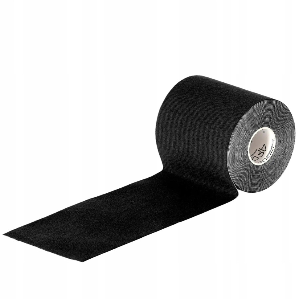 Стрічка кінезіологічна (кінезіо тейп) 4FIZJO 4FJ0546 Black 7.5 см 5 м