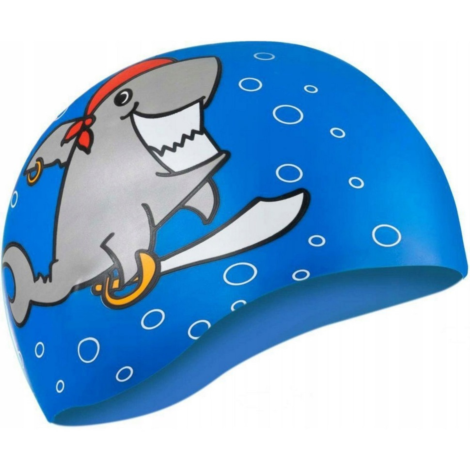 Шапка для плавання ​​KIDDIE Shark 1783 Aqua Speed 142-Shark, синій, OSFM