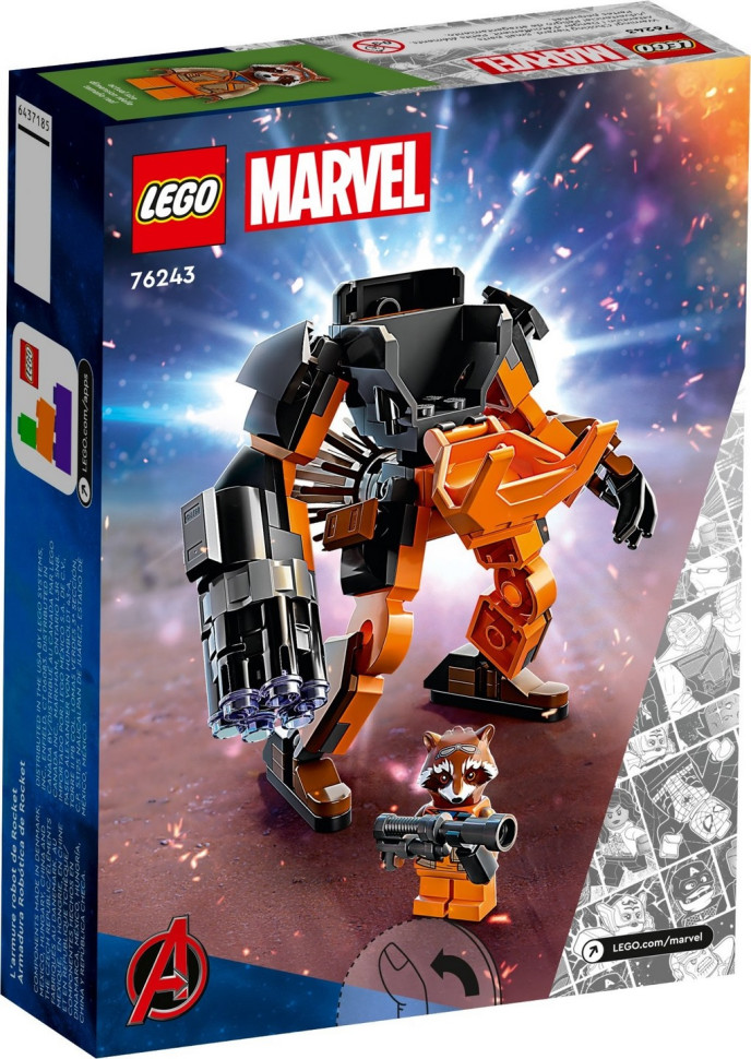 Конструктор LEGO Super Heroes Робоброня Єнота Ракети 76243