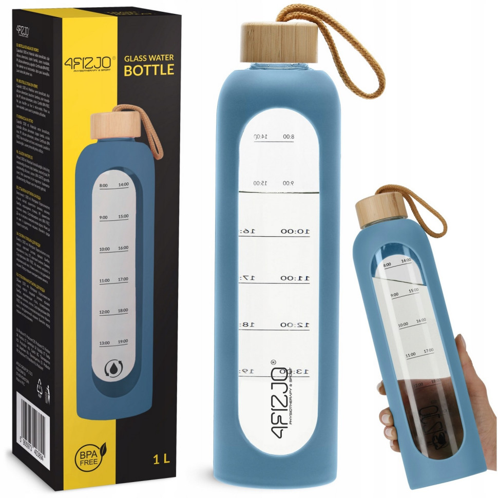 Пляшка для води спортивна 4FIZJO P-5905973403894 Blue 1000 мл