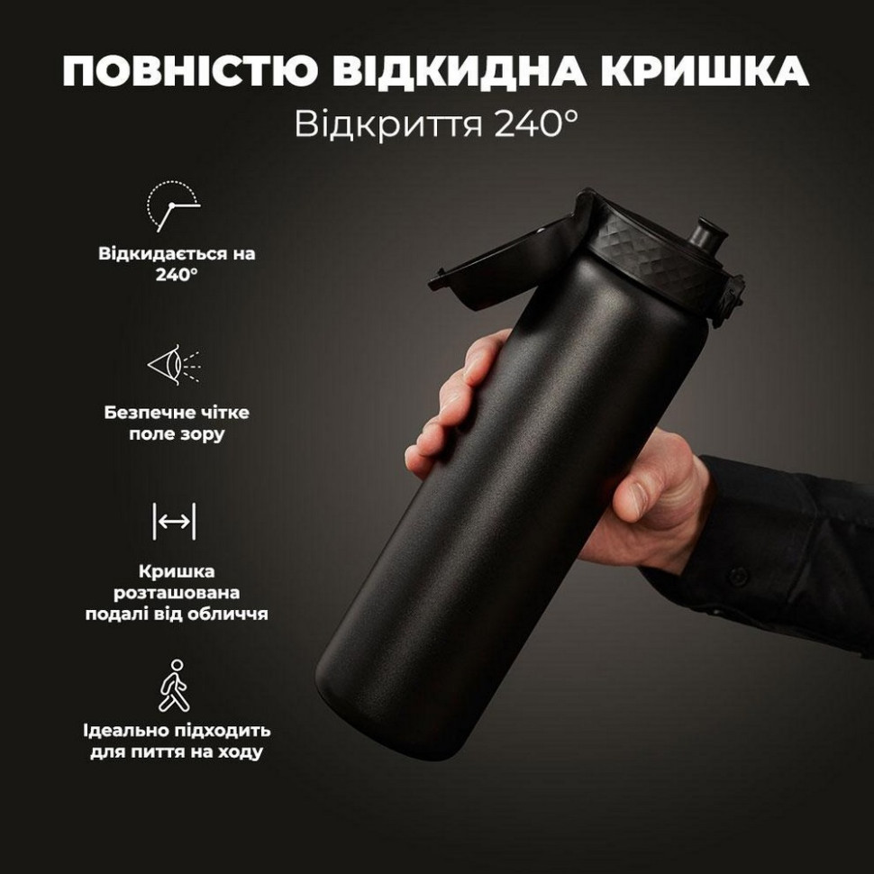 Пляшка для води вакуумна Vacuum Insulated ION8 I8TS1000BLK 920 мл, Black