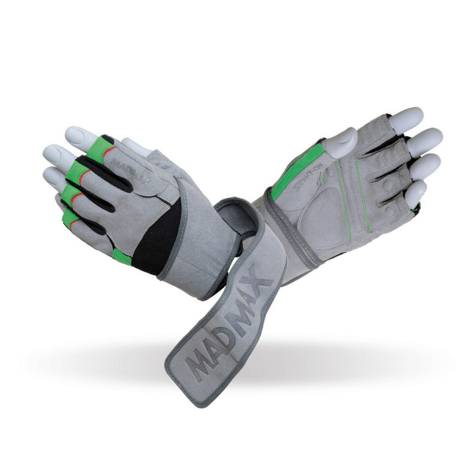 Перчатки для фитнеса Wild MadMax MFG-860_XXL, Grey/Green, XXL