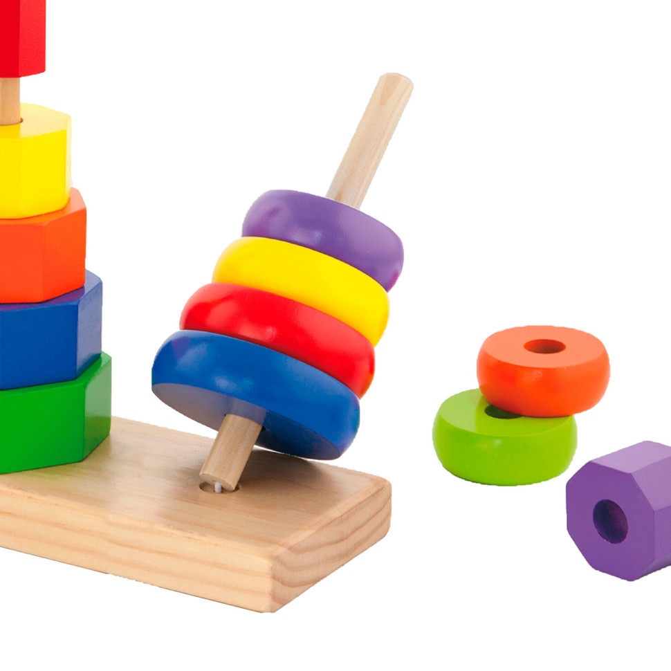 Набір дерев'яних пірамідок Viga Toys 50567 три фігури