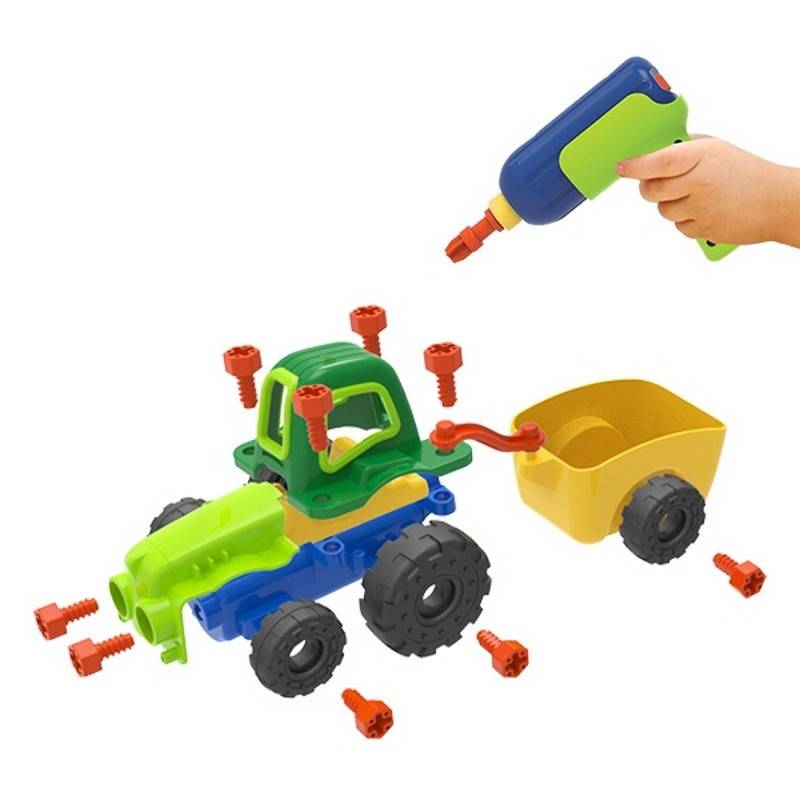 Дитячий конструктор Трактор Edu-Toys JS030 з інструментами
