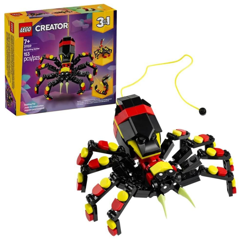 Конструктор Дикие животные: Удивительный паук LEGO 31159, 153 детали