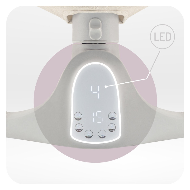 Укачивающий центр KENANI MoMi BULE00041 Onyx Sand с пультом управления