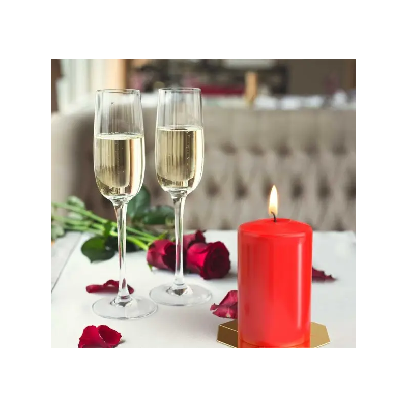 Свеча столовая цилиндр Bispol AURA Candles Bispol SW60_150_030 красный
