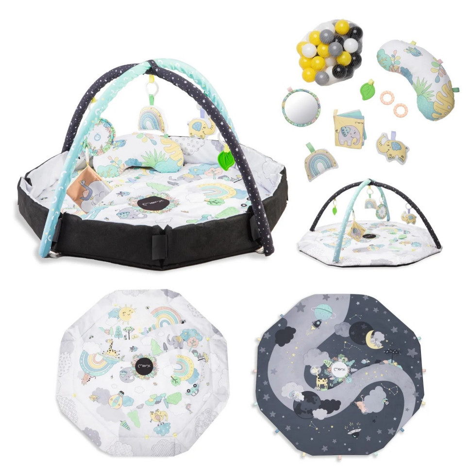Детский развивающий коврик MoMi Day&Night MAED00016 с шариками