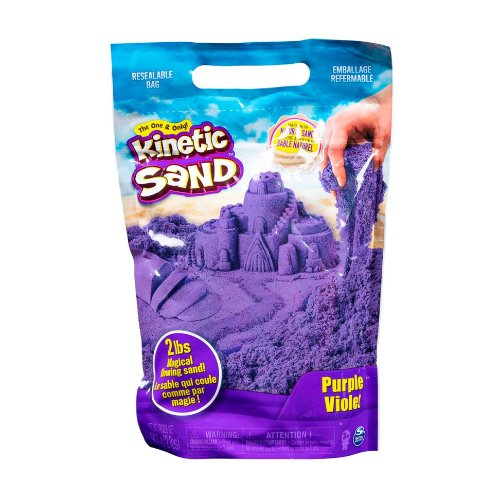 Песок для детского творчества «COLOUR» Kinetic Sand 71453P, фиолетовый, 907 г