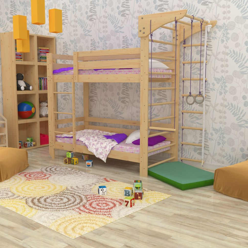 Двоярусне спортивне ліжко SportBaby babyson 9, 80x190см