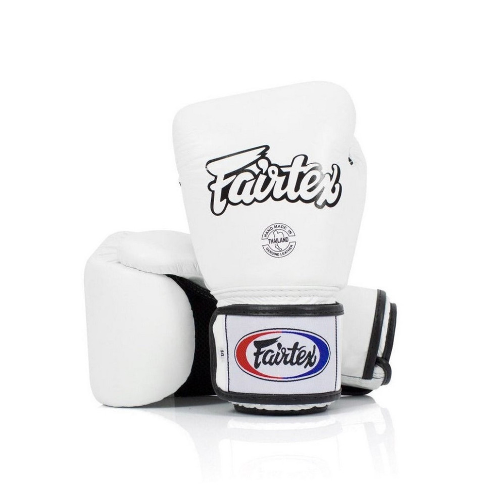 Боксерские перчатки BGV1 Fairtex BGV1_14oz_White 14 унций (бинты в комплекте)
