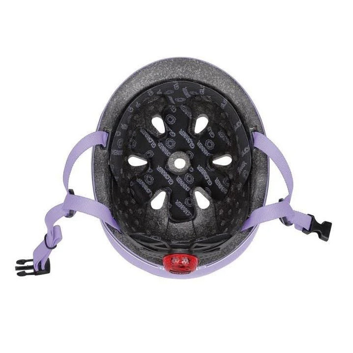 Детский защитный шлем GO UP LIGHTS GLOBBER 506-103 лавандовый, с фонариком, XXS 45-51см
