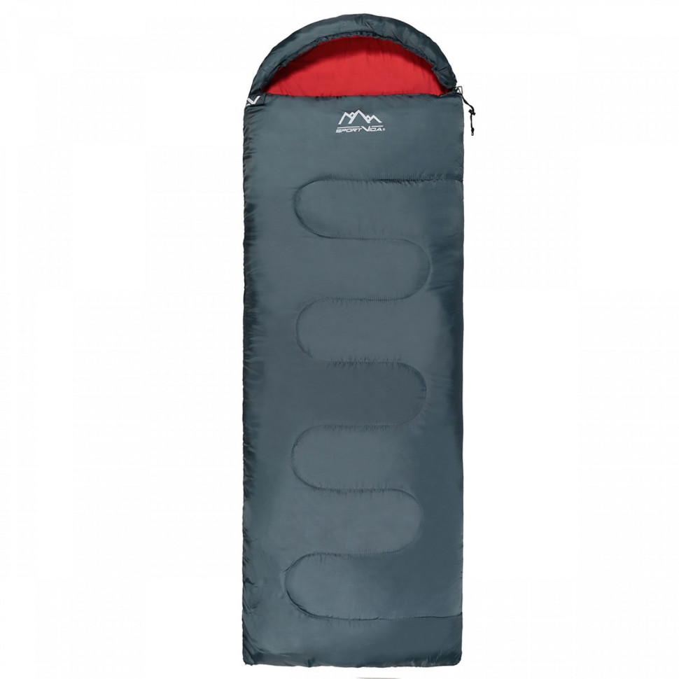 Спальный мешок (спальник) одеяло SportVida SV-CC0063 Navy Green/Red