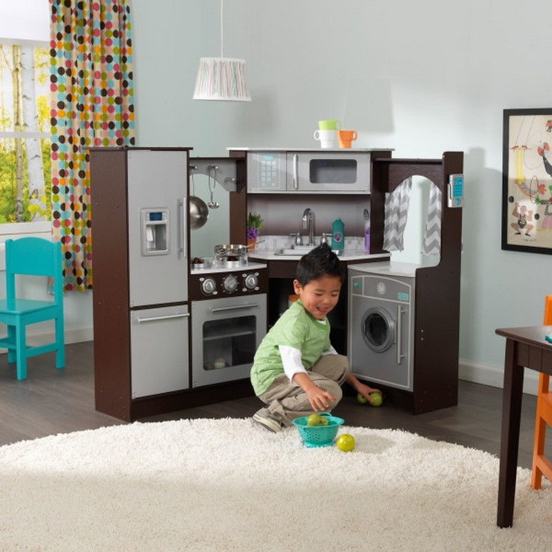 Дитяча кухня кутова Espresso KidKraft 53365 кутова Espresso