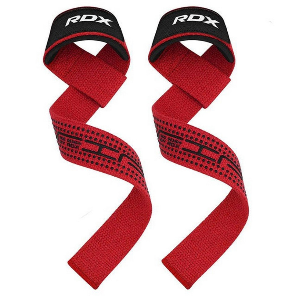 Лямки для тяги S4 Gym Cotton Gel Straps RDX Inc Limited WAC-S4R+ Red
