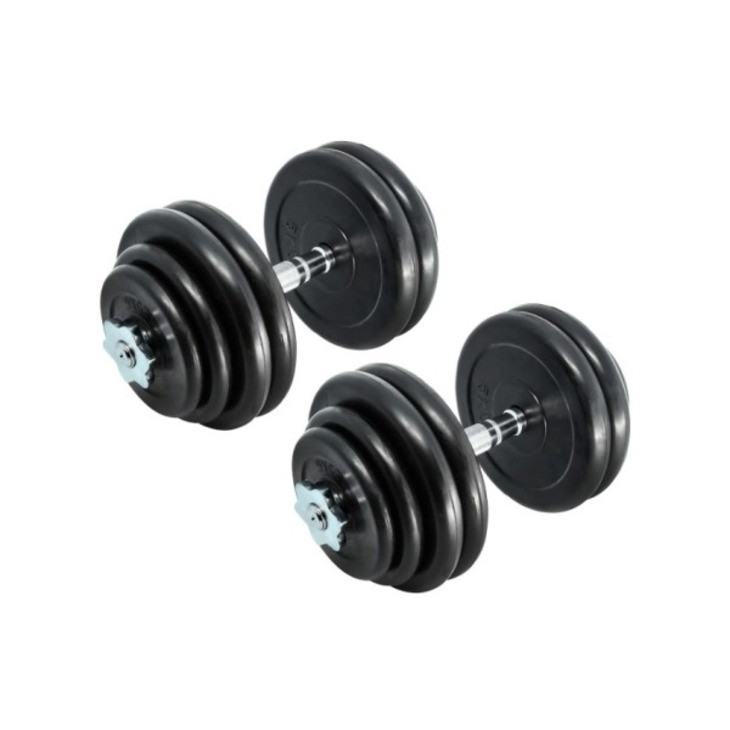 Гантели наборные DB-02 Fitnessport 10111FS (ручка – хром) 2 шт по 19,5 кг
