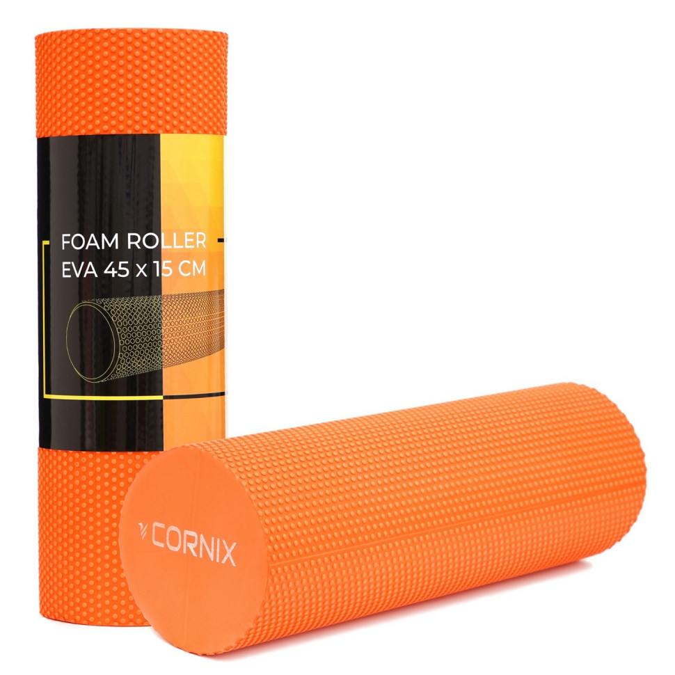 Масажний ролик (валик, ролер) Cornix XR-0302 Orange 45 x 15 см