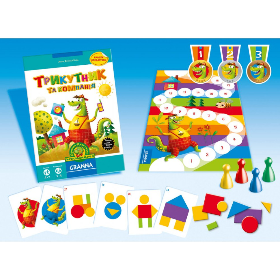 Настольная игра Треугольник и компания Granna 82470 изучаем фигуры и цвета