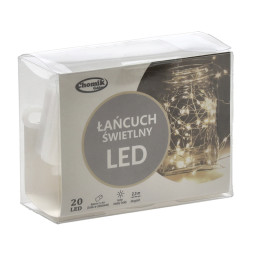 Гирлянда-струна Chomik 5900779802636, 2,3 м, 20 LED теплый белый Гирлянда-струна Chomik 5900779802636, 2,3 м, 20 LED теплый белый