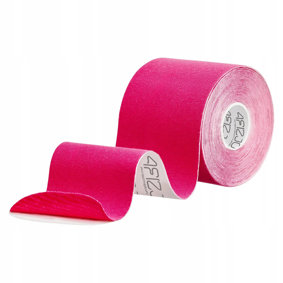 Лента кинезиологическая (кинезио тейп) 4FIZJO 4FJ0547 Pink 7.5 см 5 м