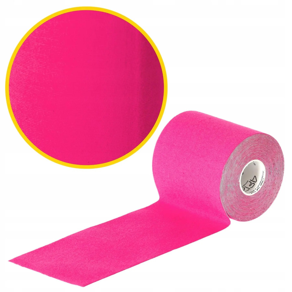 Лента кинезиологическая (кинезио тейп) 4FIZJO 4FJ0547 Pink 7.5 см 5 м
