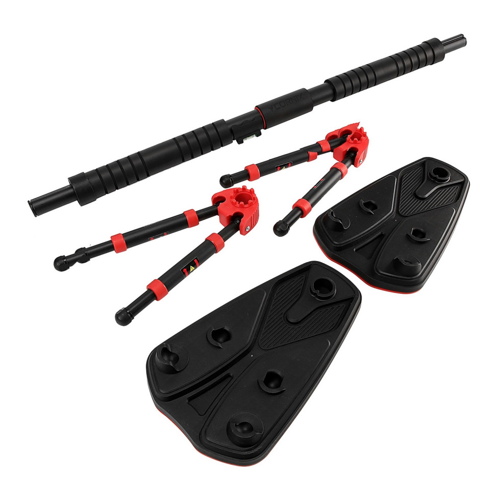 Турнік розсувний Elite+ Cornix XR-0295 Black/Red, розмір 100 х 140 см
