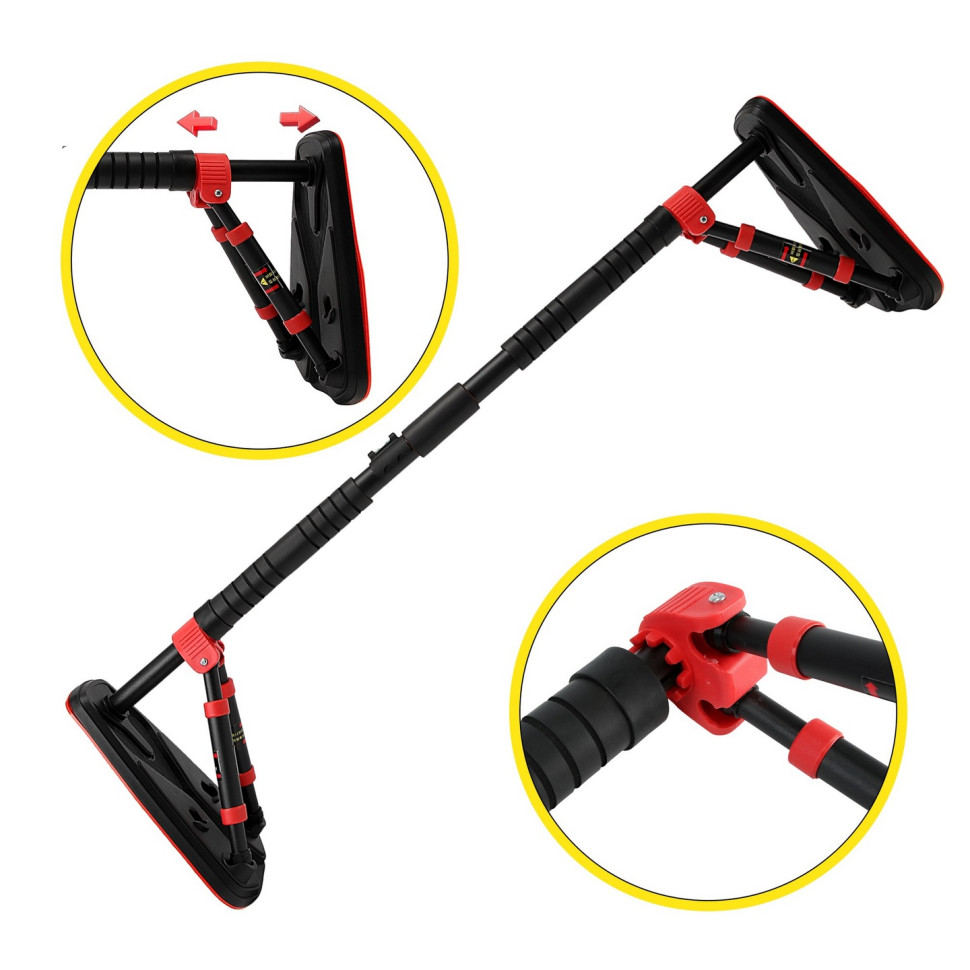 Турнік розсувний Elite+ Cornix XR-0295 Black/Red, розмір 100 х 140 см