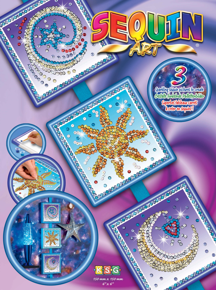Набор для творчества Sequin Art SEASONS Cosmic ,Sun,Moon and Stars SA1511