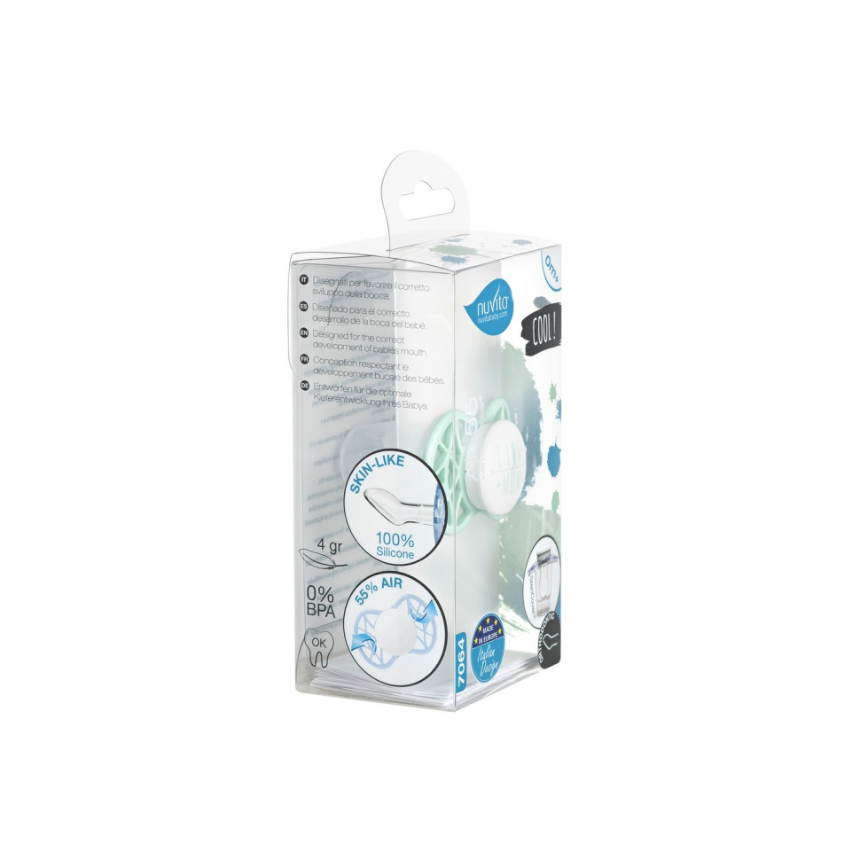 Пустышка Nuvita 7064 Air55 Cool ортодонтическая 0m+