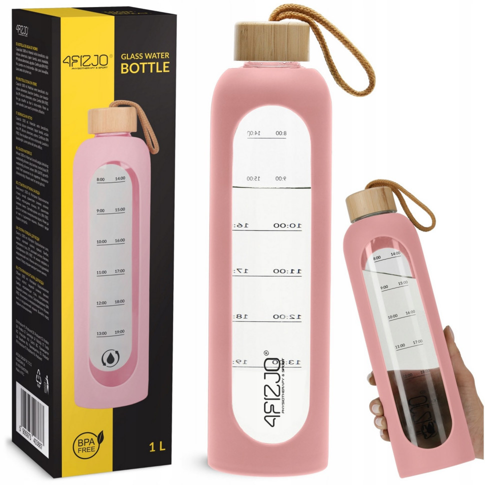 Пляшка для води спортивна 4FIZJO P-5905973403887 Pink 1000 мл