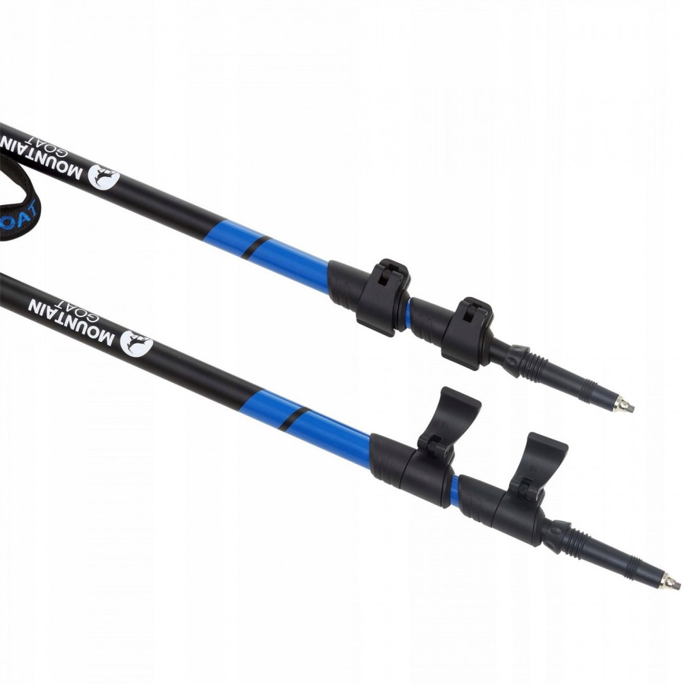 Треккинговые палки Goat Peak+ Mountain MG0005, 60-135 см, Black/Blue