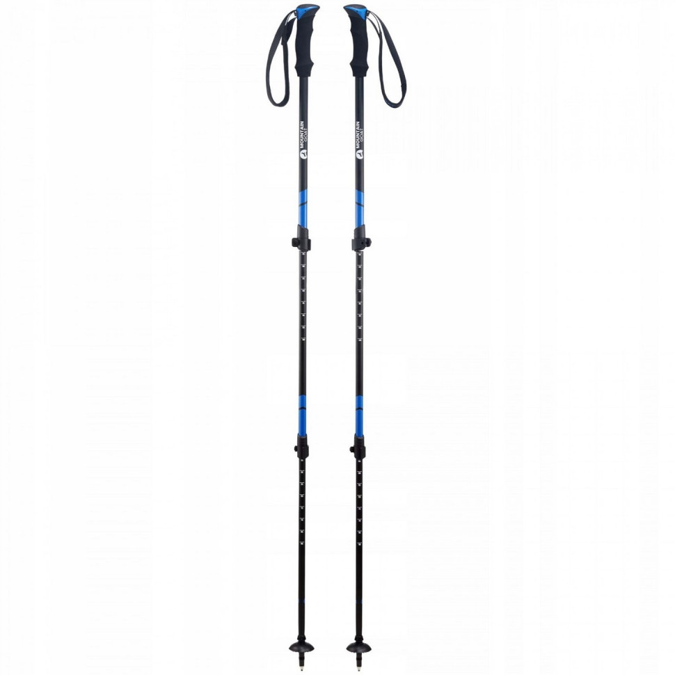 Треккинговые палки Goat Peak+ Mountain MG0005, 60-135 см, Black/Blue