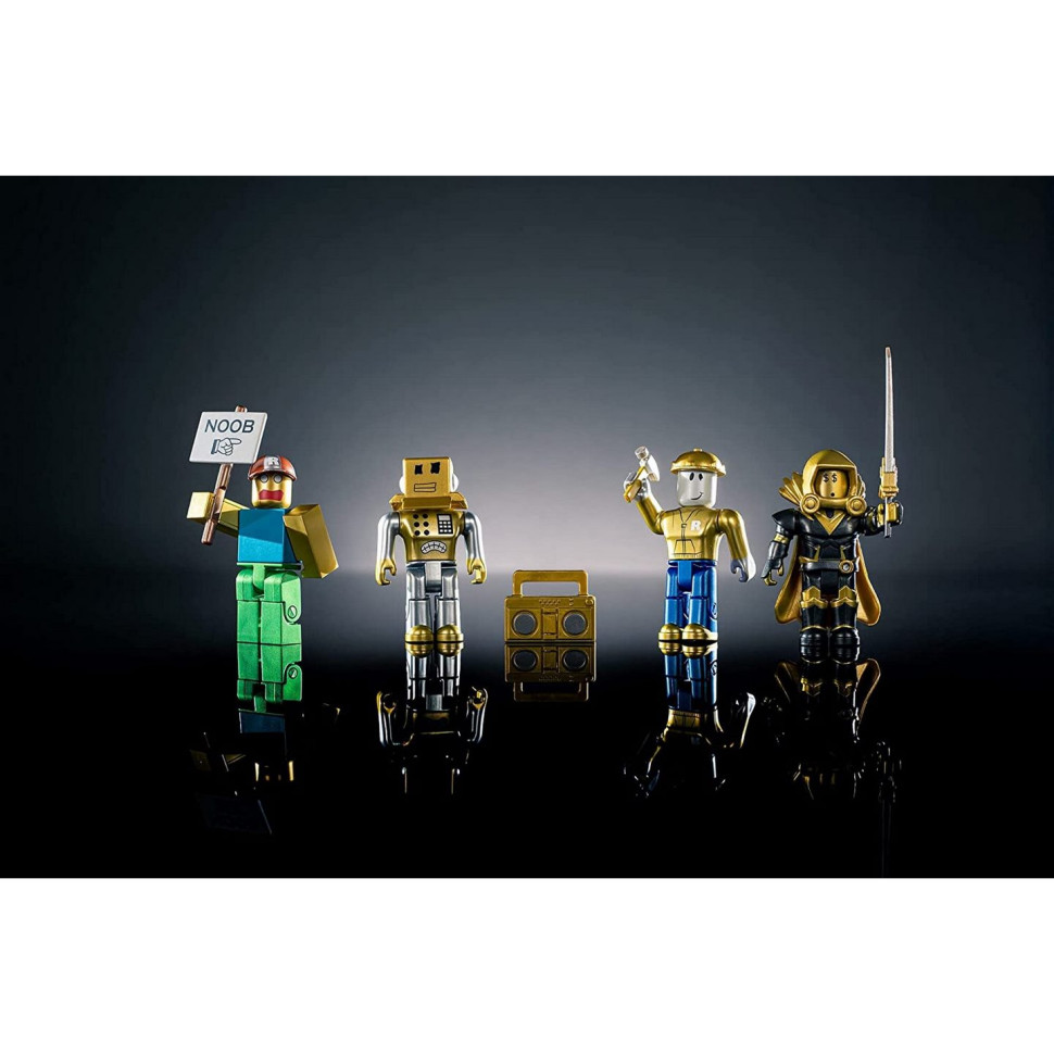 Игровой набор Four Figure Pack Roblox Icons - 15th Anniversary Gold Collector’s Set, 4 фигурки и аксессуары ROB0527