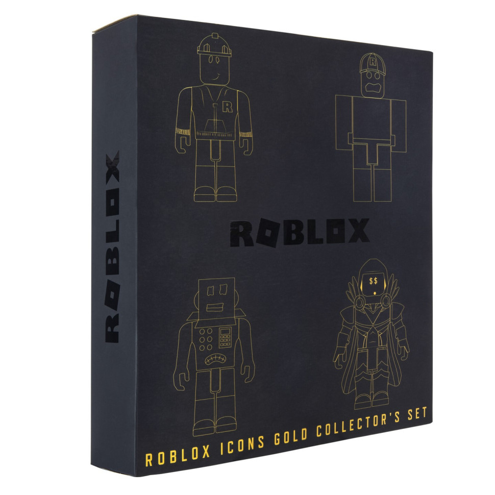 Игровой набор Four Figure Pack Roblox Icons - 15th Anniversary Gold Collector’s Set, 4 фигурки и аксессуары ROB0527