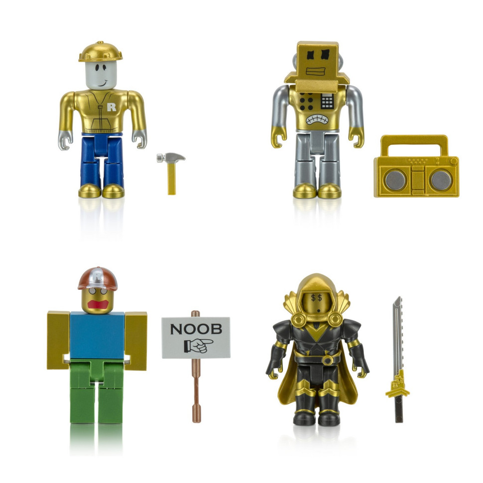 Игровой набор Four Figure Pack Roblox Icons - 15th Anniversary Gold Collector’s Set, 4 фигурки и аксессуары ROB0527