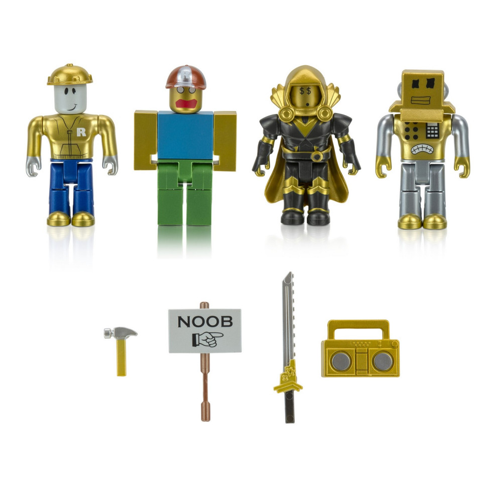 Игровой набор Four Figure Pack Roblox Icons - 15th Anniversary Gold Collector’s Set, 4 фигурки и аксессуары ROB0527