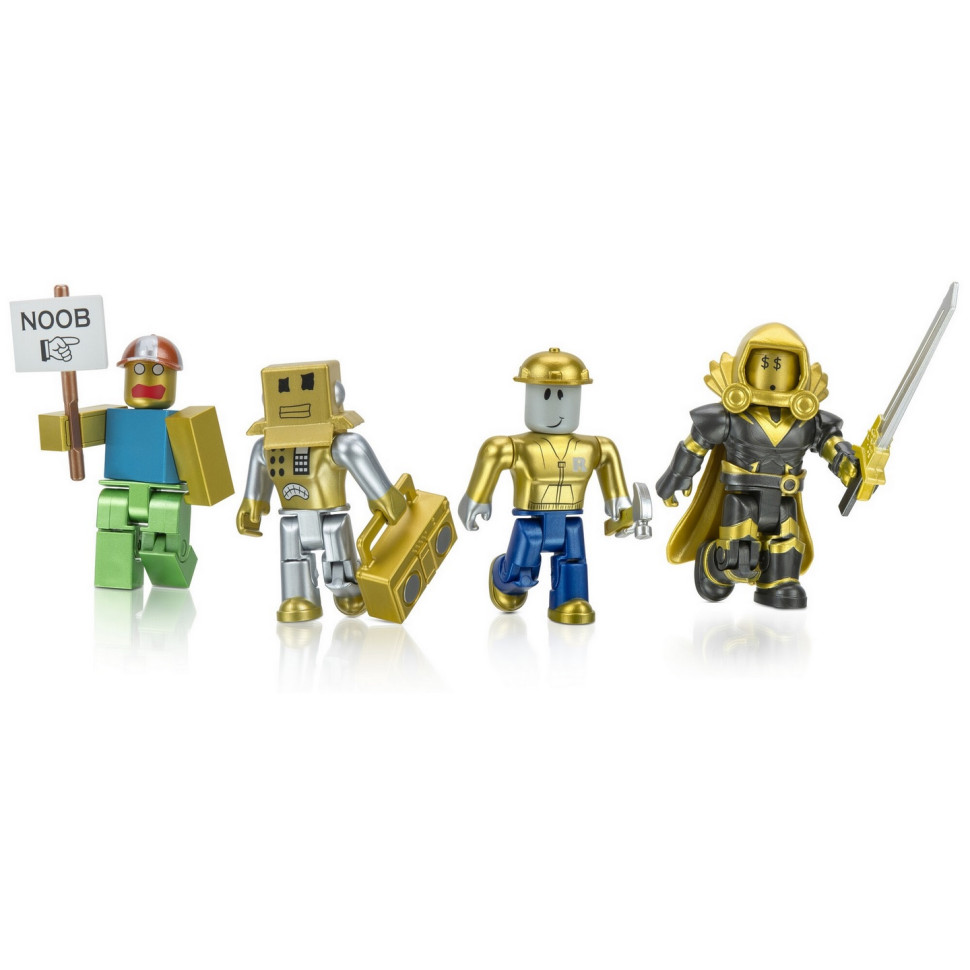 Игровой набор Four Figure Pack Roblox Icons - 15th Anniversary Gold Collector’s Set, 4 фигурки и аксессуары ROB0527