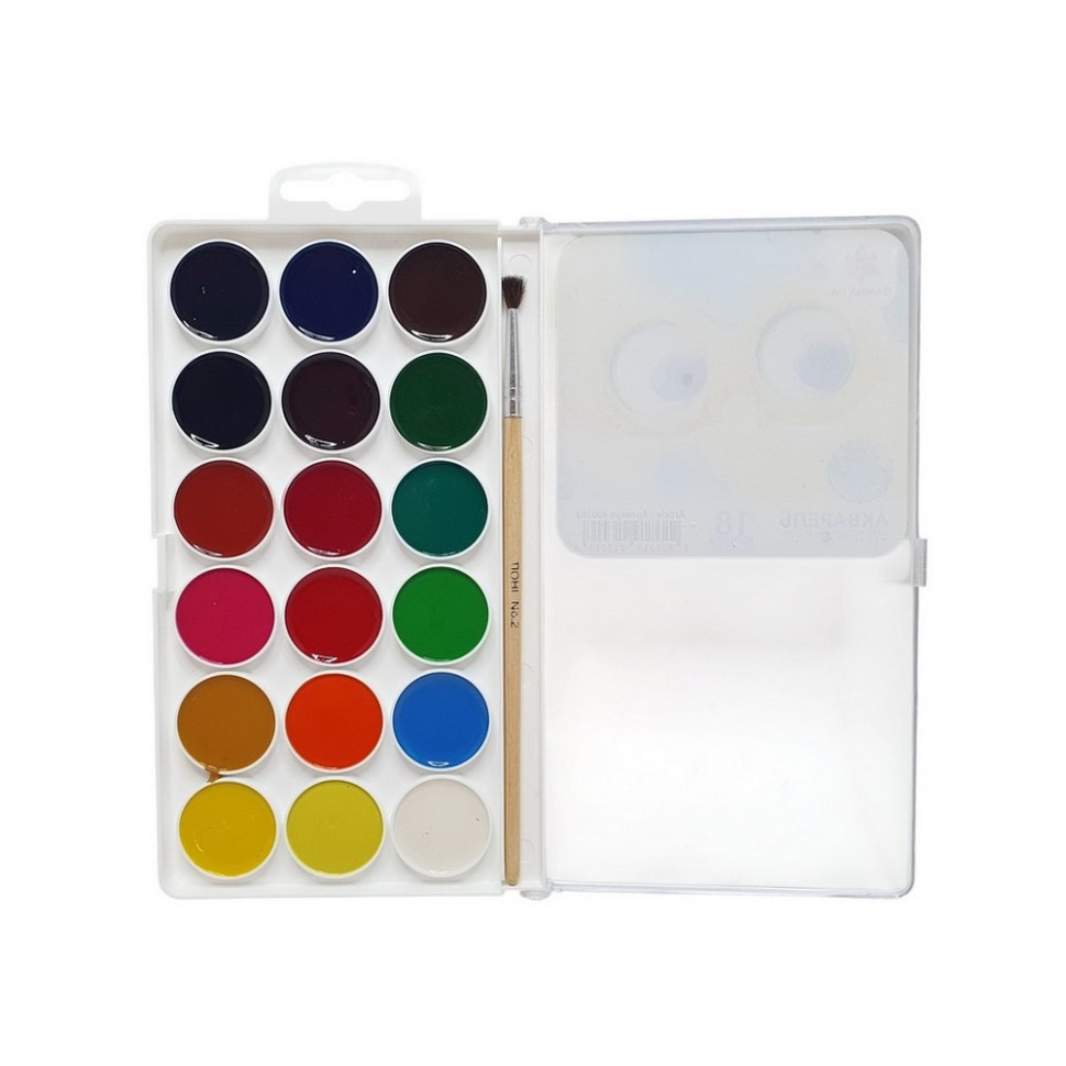 Дитяча медова акварель ГАММА'UA 400103, 18 кольорів