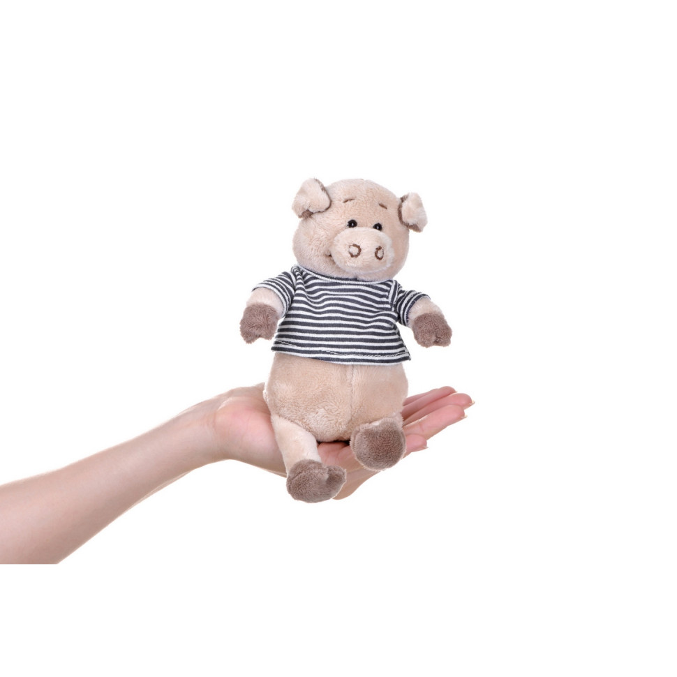 Мягкая игрушка Same Toy Свинка в тельняшкее (черный) 18 см THT716