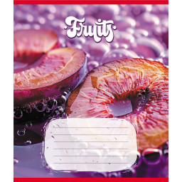 Тетрадь ученическая "Фрукты" Leader 012-500028K-4 в клетку, 12 листов (959050)