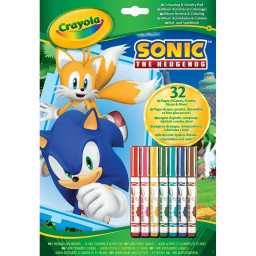 Детская раскраска "Sonic" Crayola 04-0866G 32 страницы и 7 фломастеров